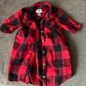 OLD NAVY - Girls 3T Red & Black Checkered Top